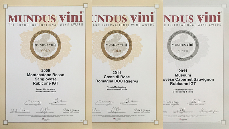 tre nuovi premi per la tenuta Montecatone dal concorso Mundus Vini